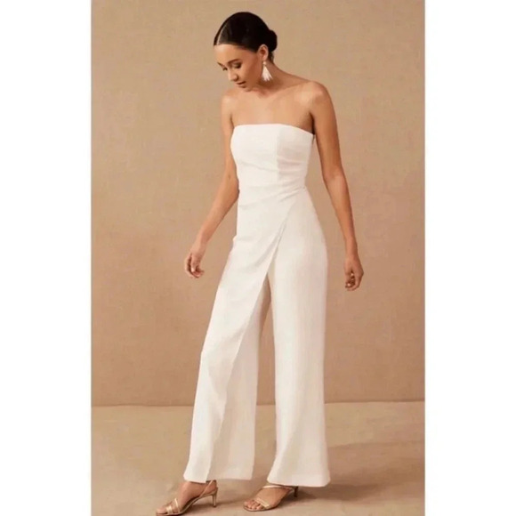 NWT Anthropologie BHLDN Sachin + Babi Hilma Wedding Wide Leg Jumpsuit White